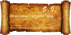 Obernauer Ifigénia névjegykártya